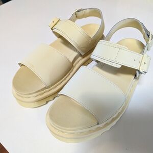 Dr. Martens pale yellow sandals